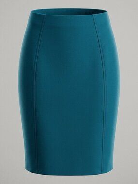 Halogen Pencil Skirt Turquoise Aqua Blue Size 10